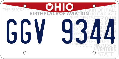 OH license plate GGV9344