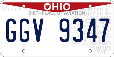 OH license plate GGV9347