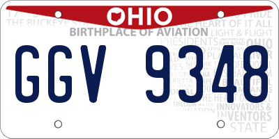 OH license plate GGV9348