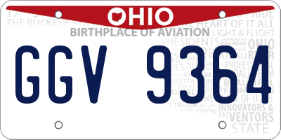 OH license plate GGV9364