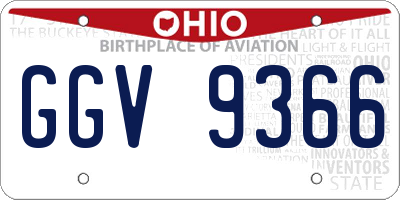 OH license plate GGV9366