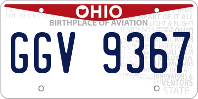 OH license plate GGV9367