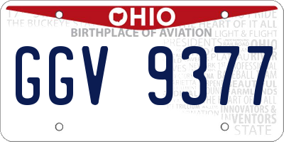 OH license plate GGV9377