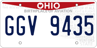 OH license plate GGV9435