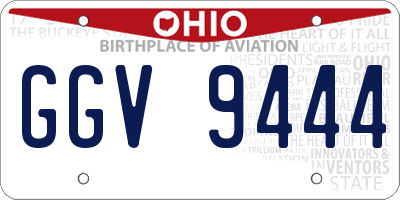 OH license plate GGV9444