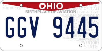 OH license plate GGV9445