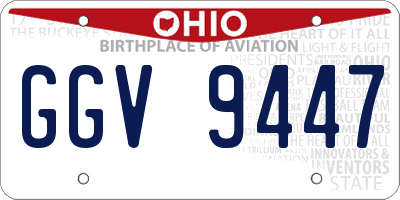 OH license plate GGV9447