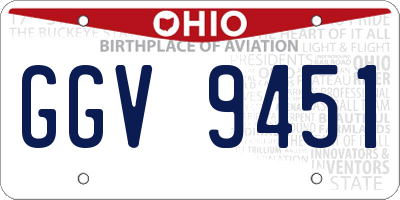 OH license plate GGV9451