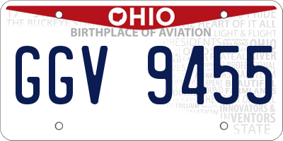 OH license plate GGV9455