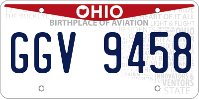 OH license plate GGV9458