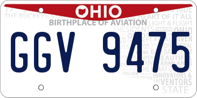 OH license plate GGV9475
