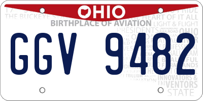OH license plate GGV9482