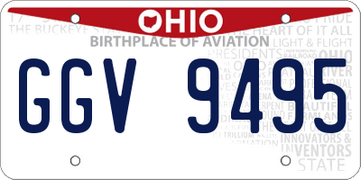OH license plate GGV9495