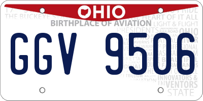 OH license plate GGV9506