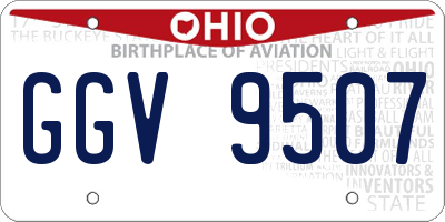 OH license plate GGV9507
