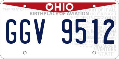 OH license plate GGV9512