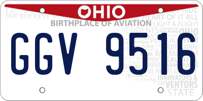 OH license plate GGV9516