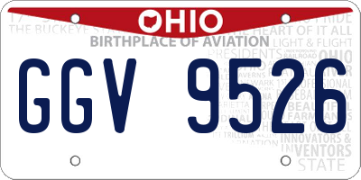 OH license plate GGV9526