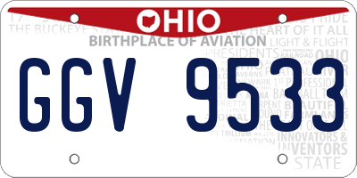 OH license plate GGV9533