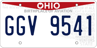 OH license plate GGV9541
