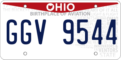 OH license plate GGV9544