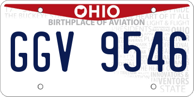 OH license plate GGV9546