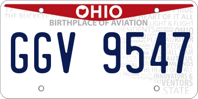 OH license plate GGV9547