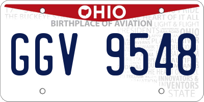 OH license plate GGV9548