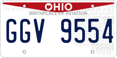 OH license plate GGV9554