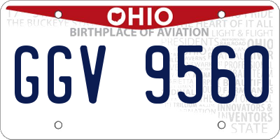 OH license plate GGV9560