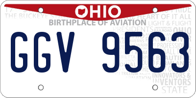 OH license plate GGV9563