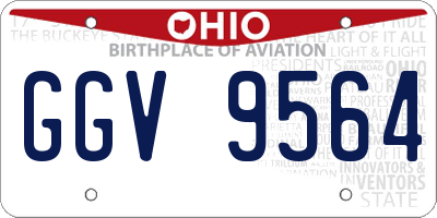 OH license plate GGV9564