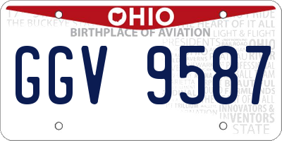 OH license plate GGV9587