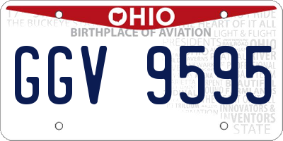 OH license plate GGV9595