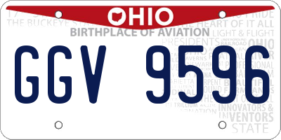 OH license plate GGV9596