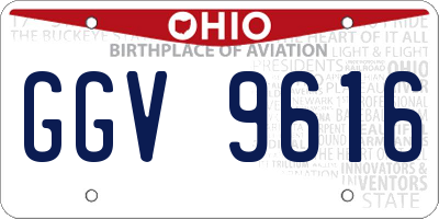 OH license plate GGV9616