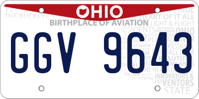 OH license plate GGV9643