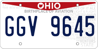 OH license plate GGV9645