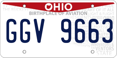 OH license plate GGV9663