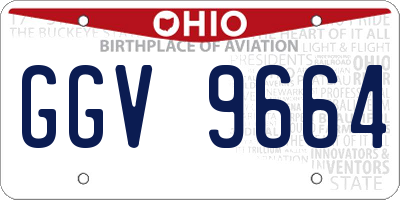 OH license plate GGV9664