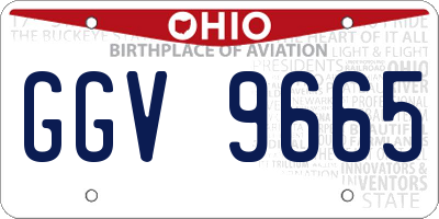 OH license plate GGV9665