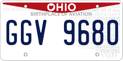OH license plate GGV9680
