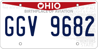 OH license plate GGV9682