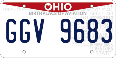 OH license plate GGV9683