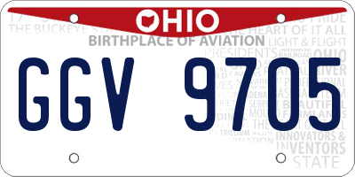 OH license plate GGV9705