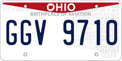 OH license plate GGV9710