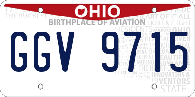 OH license plate GGV9715