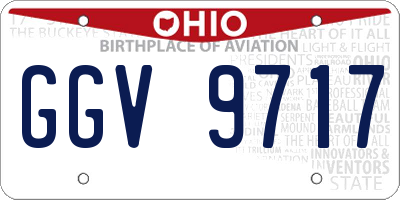 OH license plate GGV9717