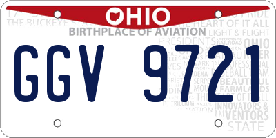 OH license plate GGV9721
