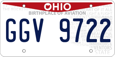 OH license plate GGV9722